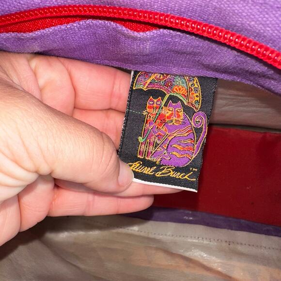 LAUREL BURCH cat oversize witchy tote - Picture 5 of 7